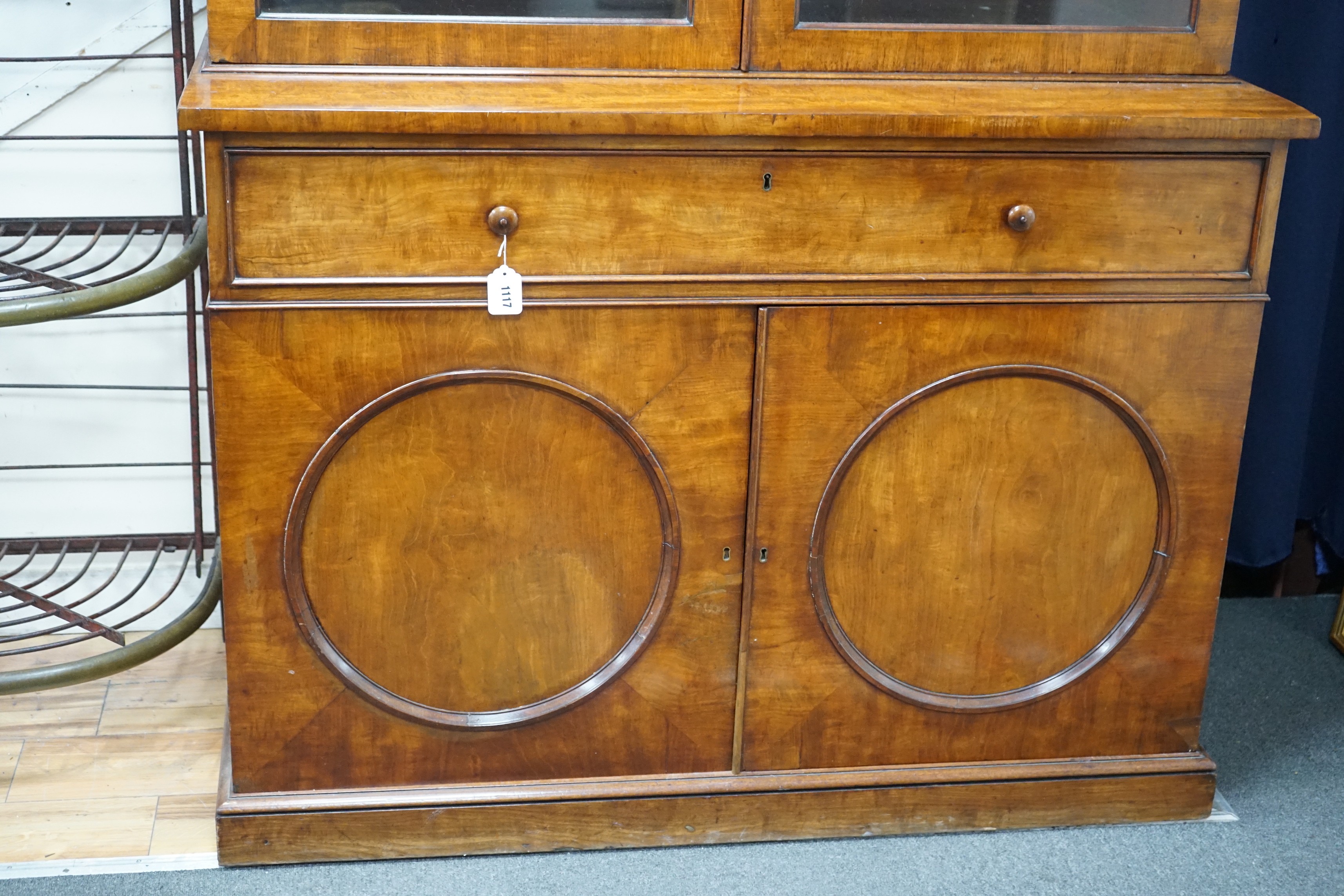 W & C. Wilkinson, Ludgate Hill. A Victorian mahogany secretaire bookcase, width 126cm, depth 63cm, height 240cm